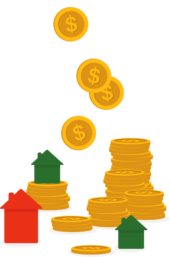 coins and green houses