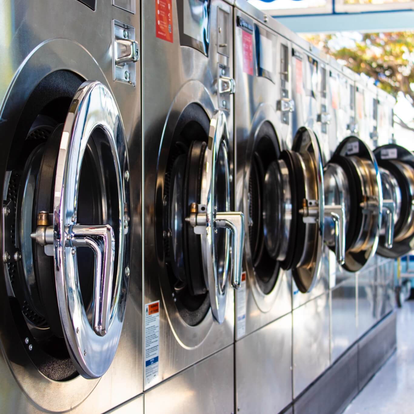 inside of laundromat