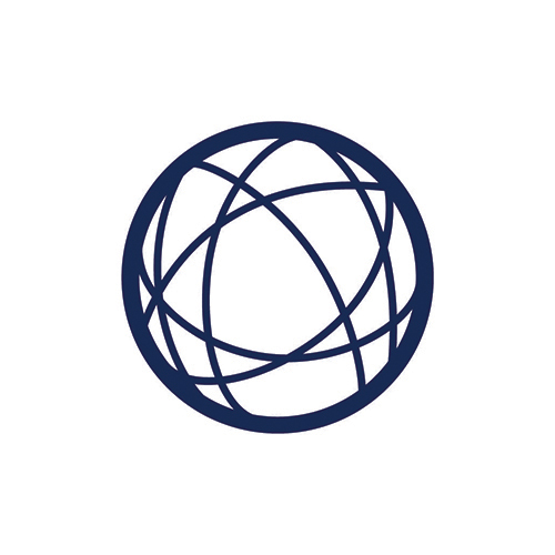 Alliance Laundry Blue Wireframe Globe